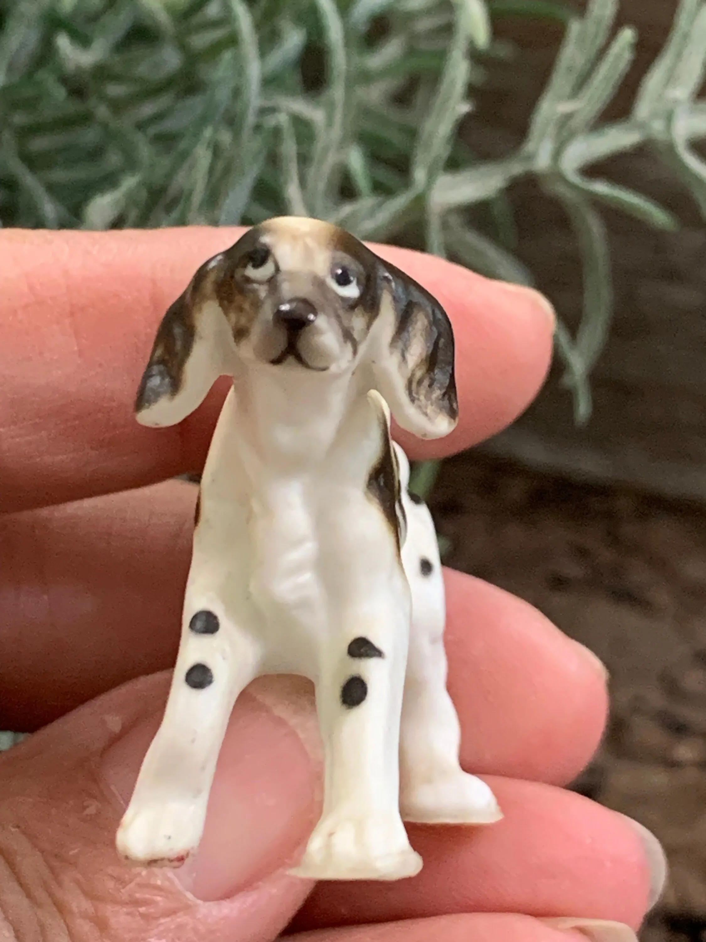 Vintage English Setter Miniature Dog Figurine Japan Bone China