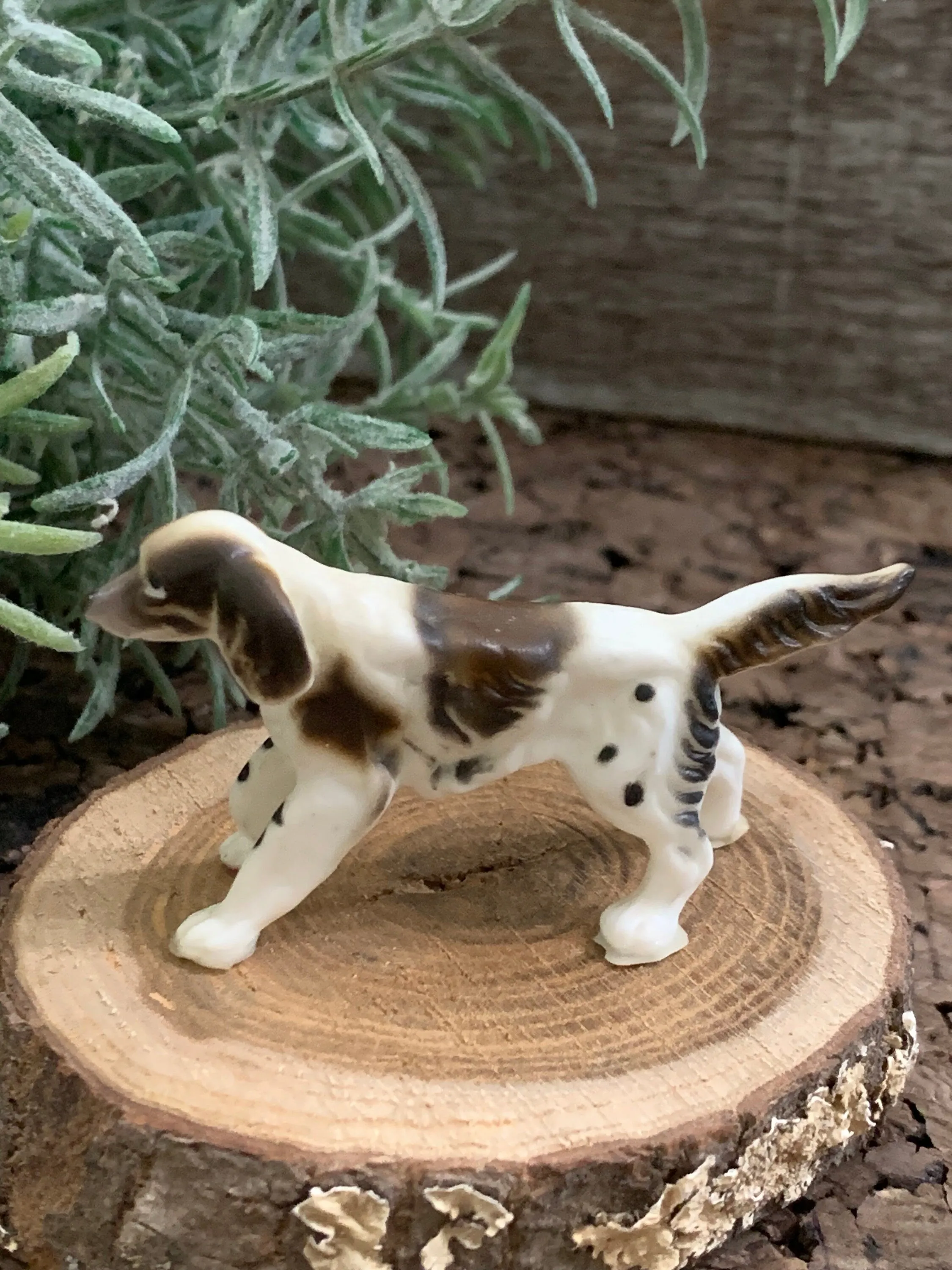 Vintage English Setter Miniature Dog Figurine Japan Bone China