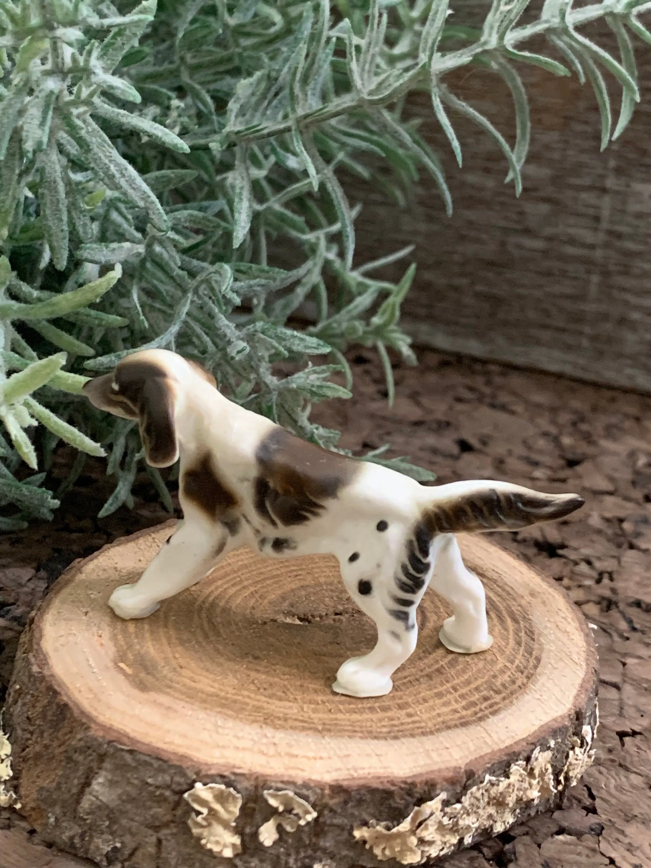 Vintage English Setter Miniature Dog Figurine Japan Bone China