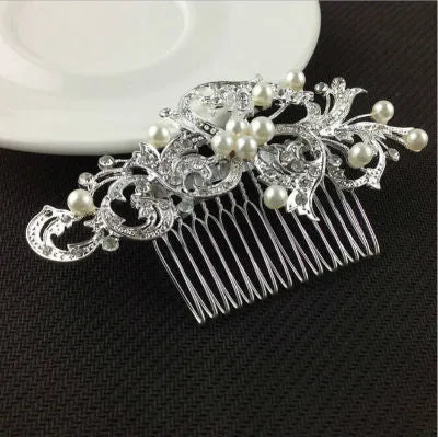 Wedding Bridal Pearl Hair Pins Flower Crystal Hair Clips Bridesmaid Jewelry Wedding Bridal Accessories Hair Jewelry