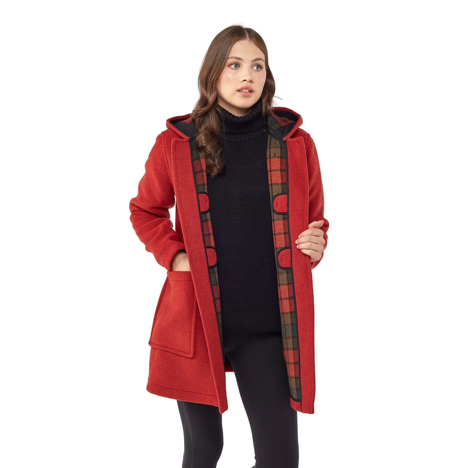 Women's Abberley Simple Fit Duffle Coat - Burnt Orange