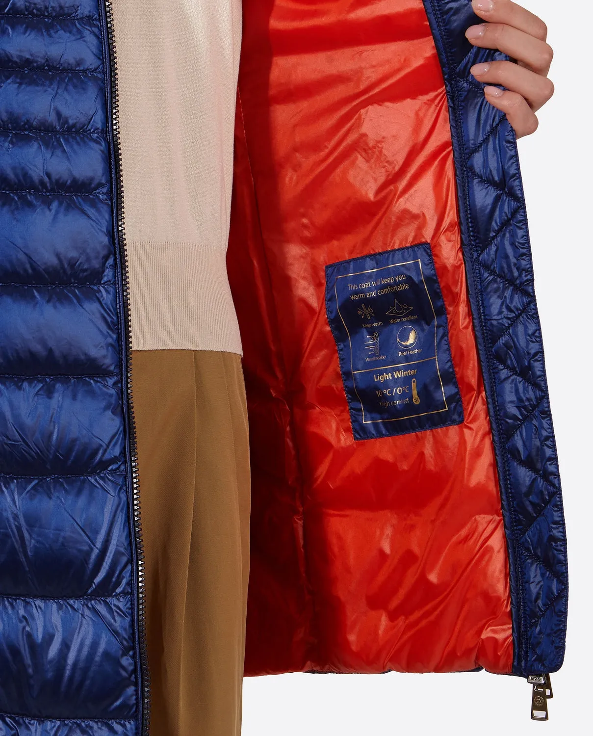 Women's down jacket CRIS Klein Blue