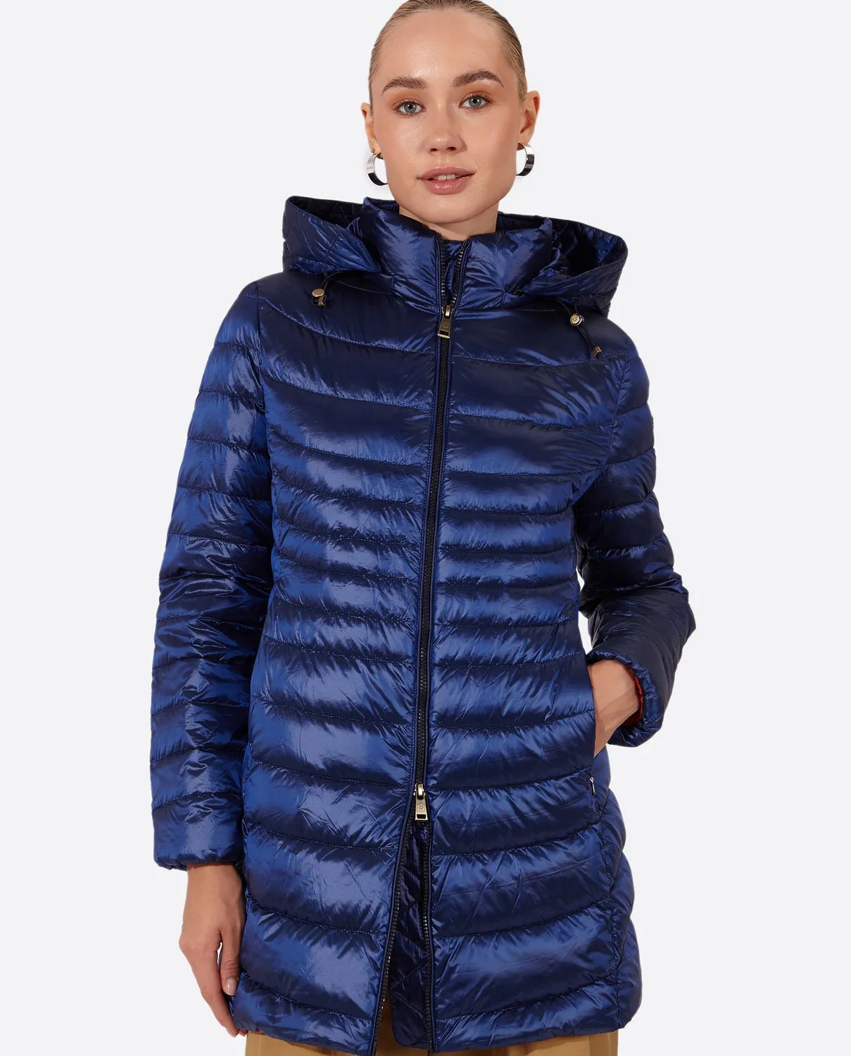 Women's down jacket CRIS Klein Blue