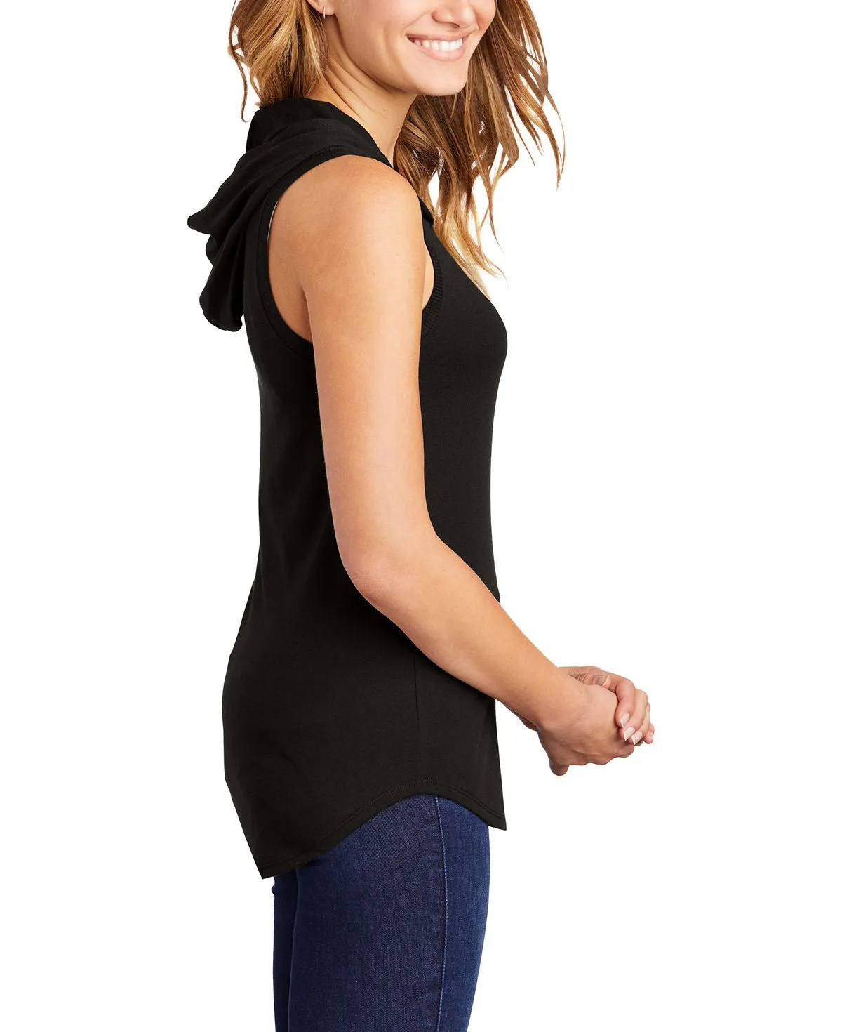 Women's Sleeveless Tri-Blend Lightweight Hoodie