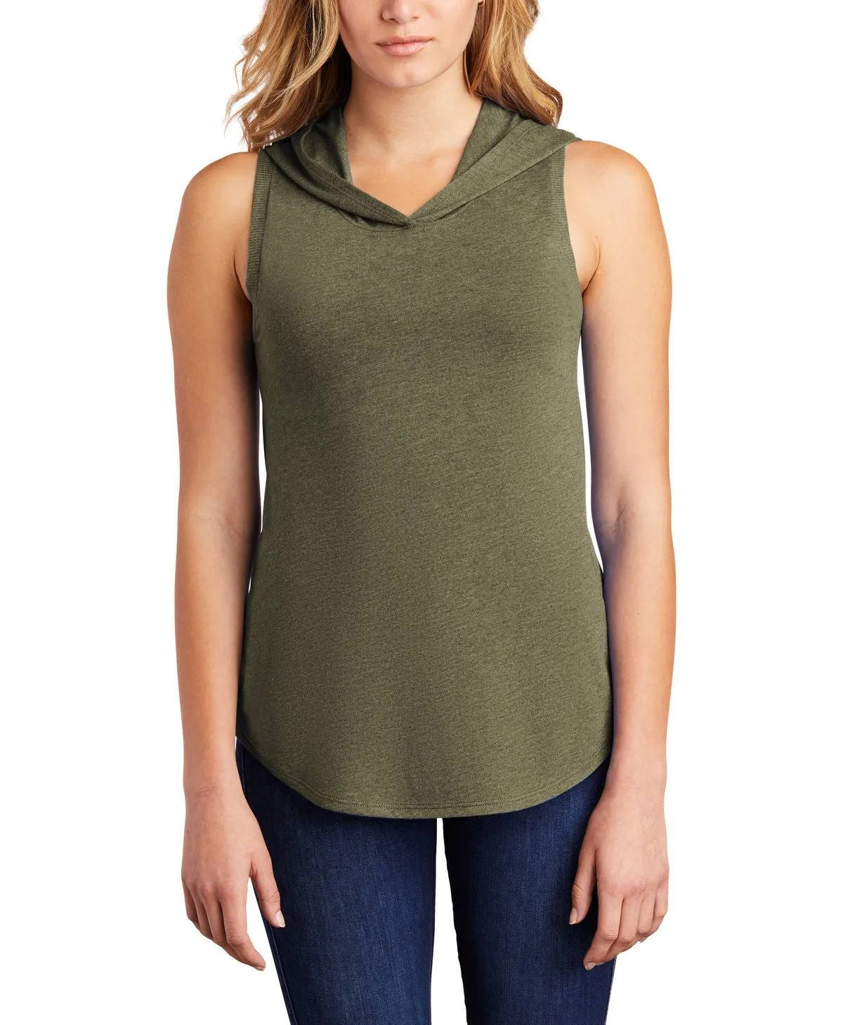 Women's Sleeveless Tri-Blend Lightweight Hoodie