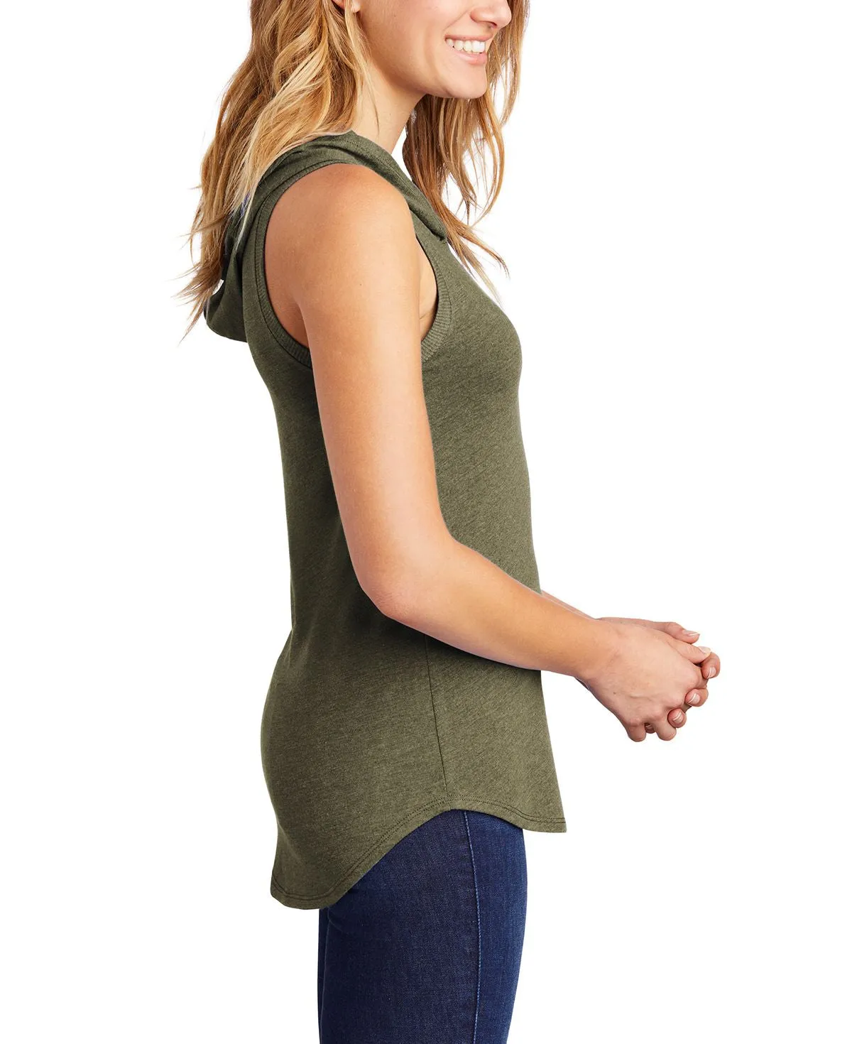 Women's Sleeveless Tri-Blend Lightweight Hoodie