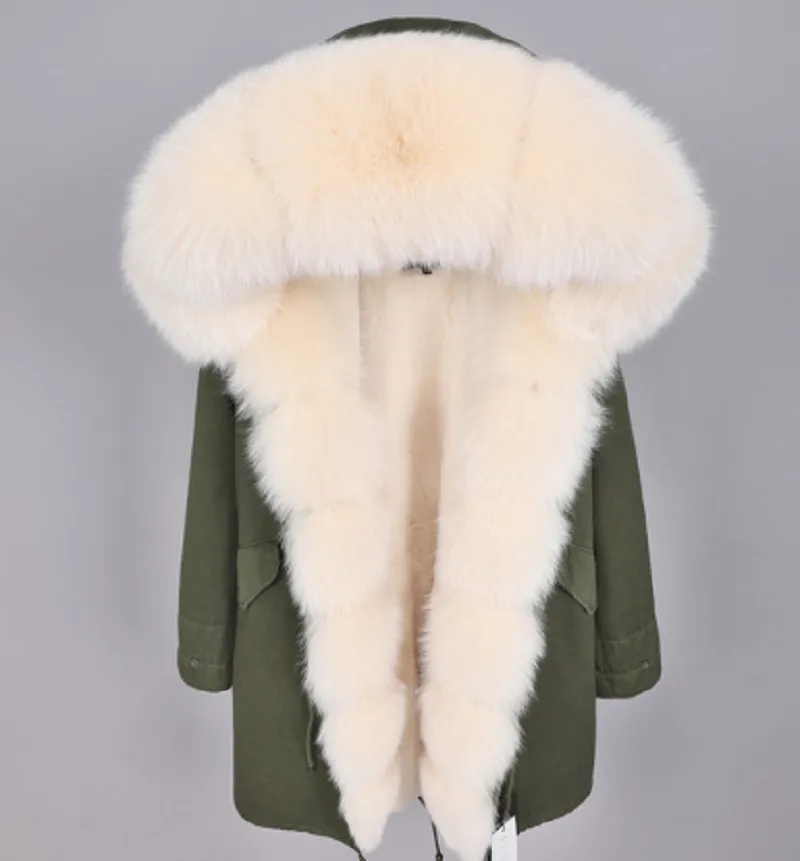 Women's Winter Casual Thick Hooded Parka With Detachable Fox Fur