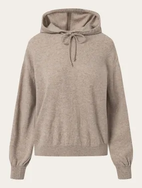 Wool hood knit - Kelp melange