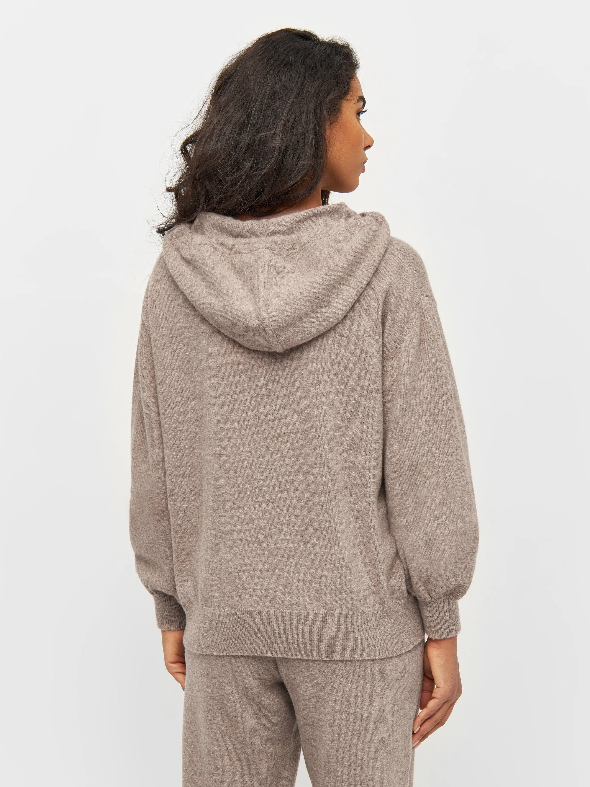 Wool hood knit - Kelp melange