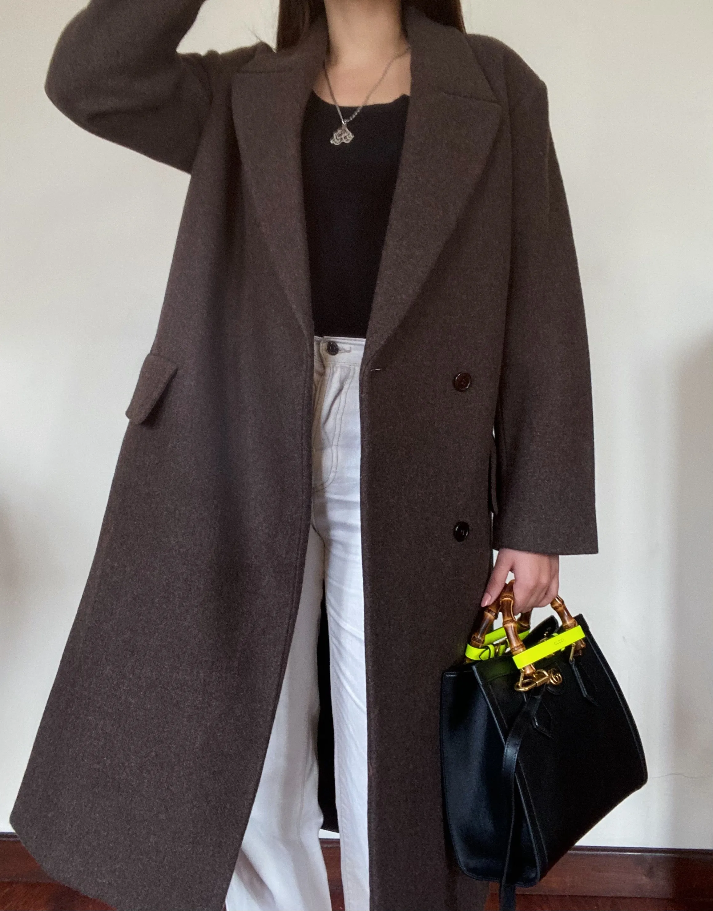 Wool Oversized Brown Coat