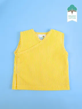 Yellow - Organic Cotton Striped Baby Jabla