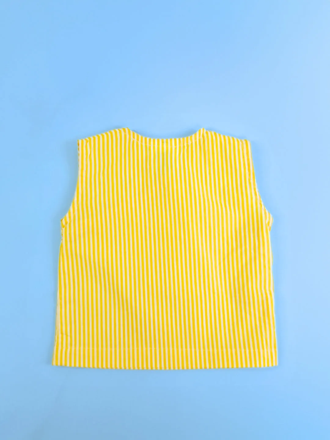 Yellow - Organic Cotton Striped Baby Jabla