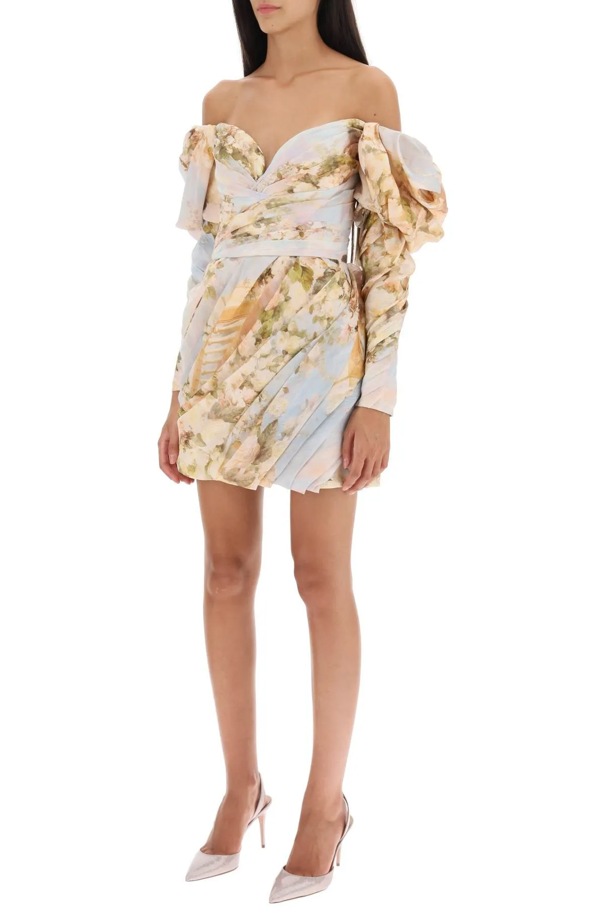 Zimmermann luminosity draped mini dress