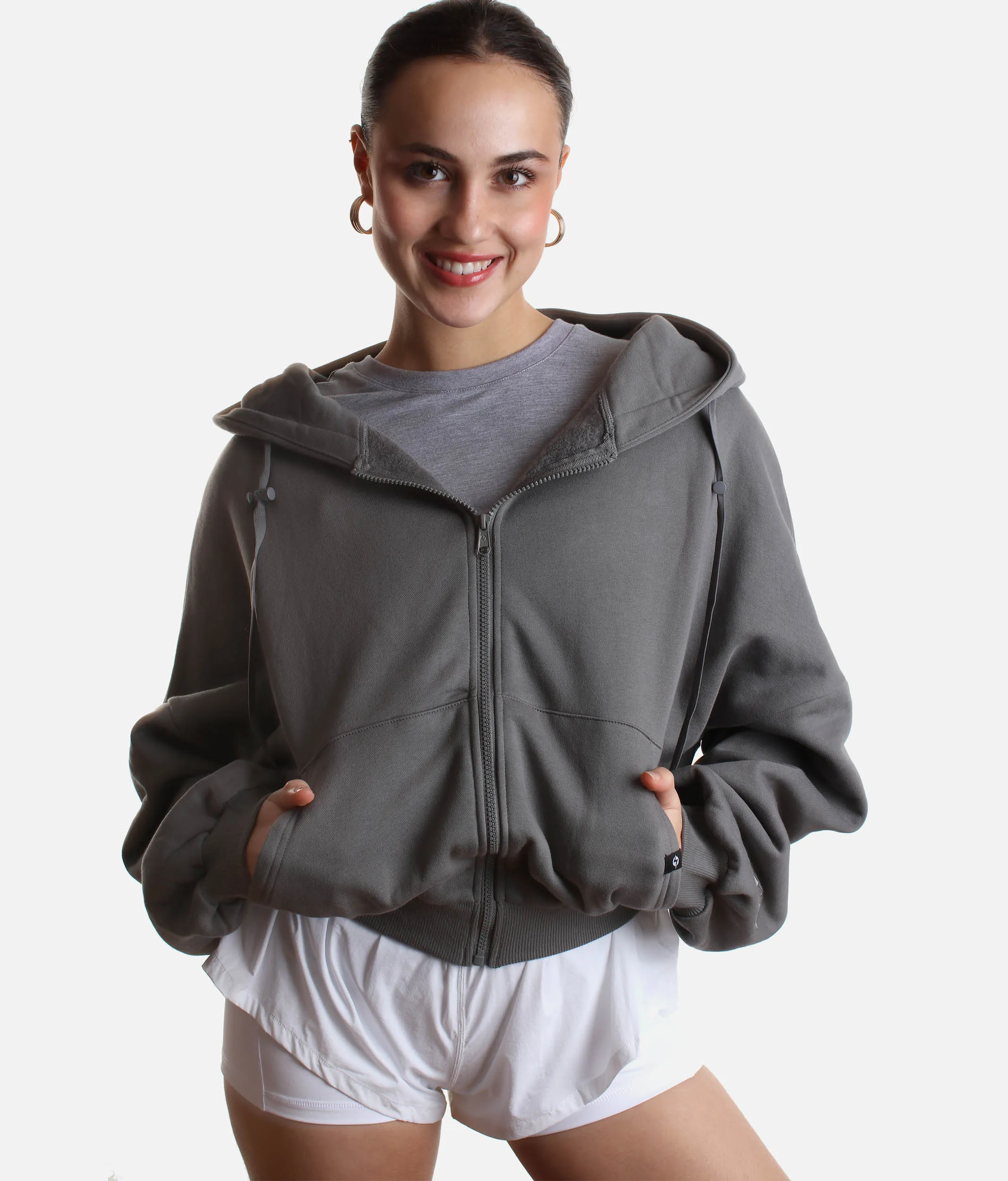 ZIP CLOUD HOODIE, Smoke – Wrap Yourself in Cozy Bliss!