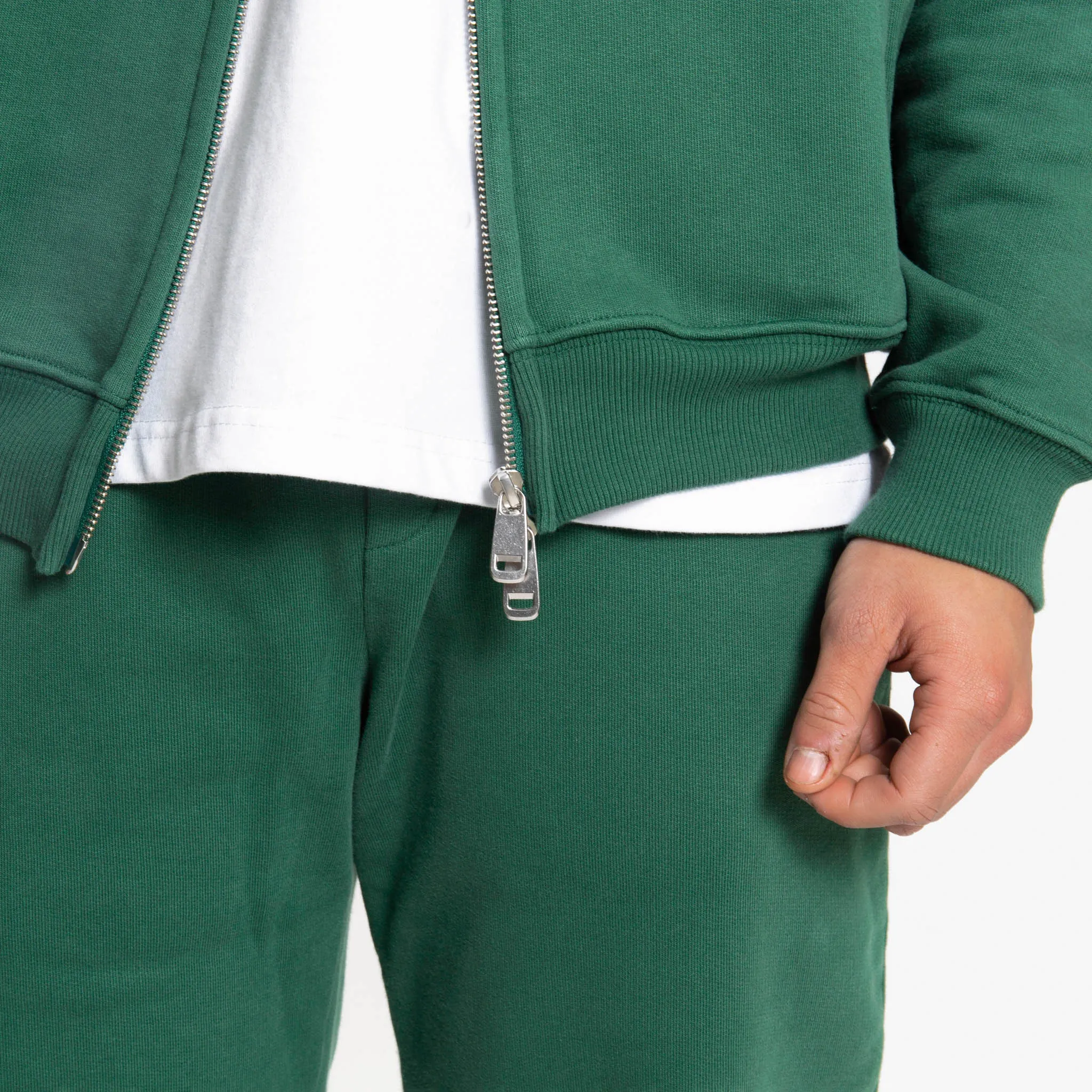 Zip Hoodie - Hunter Green