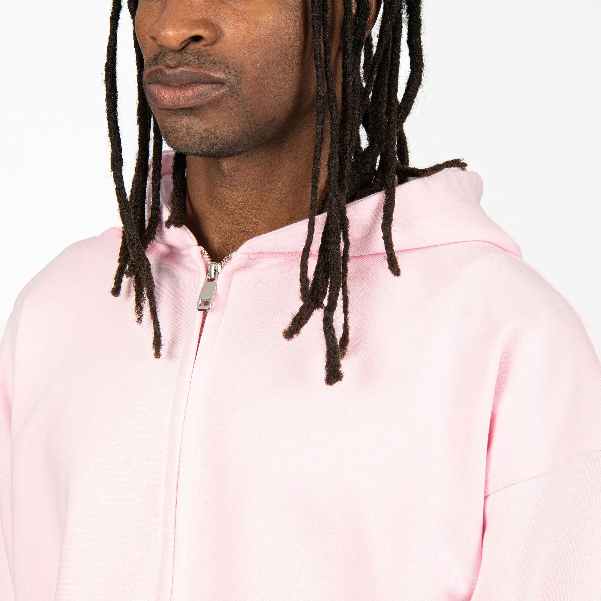 Zip Hoodie - Light Pink